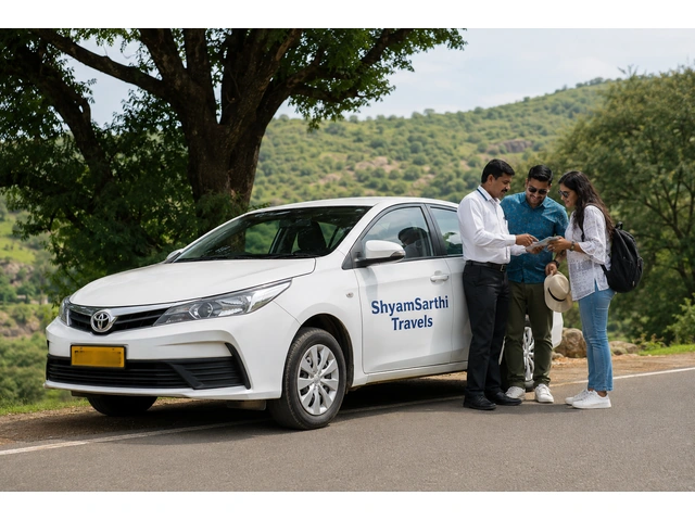 Local sightseeing taxi route around Aron town