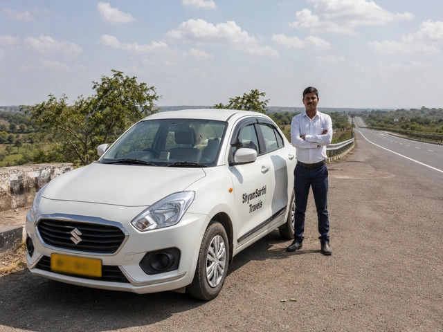 Outstation cab from Aron on the highway toward Guna and Ashoknagar